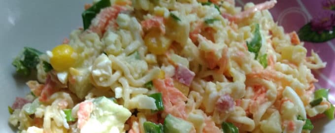 рецепт салата из вермишели быстрого приготовления