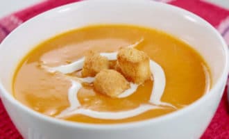 тыквенный суп с гренками