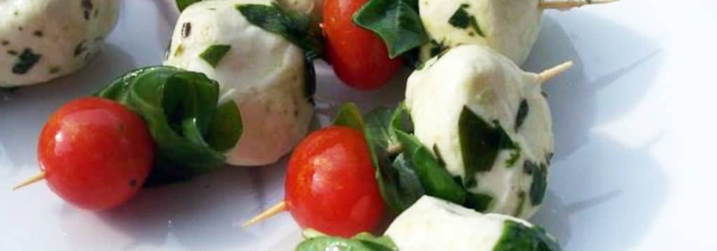рецепт закуски помидор черри с моцареллой