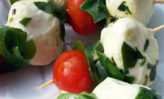 рецепт закуски помидор черри с моцареллой