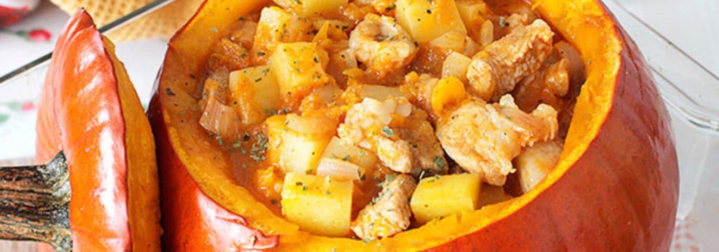 рецепт тыквы в духовке с мясом