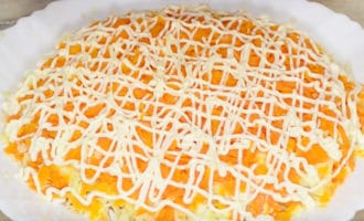 сетка майонеза на моркови