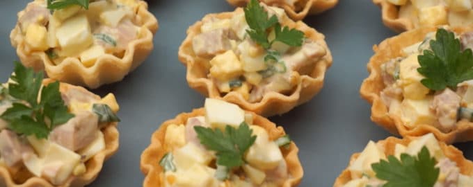 Тарталетки с печенью трески рецепт