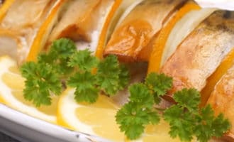 Запеченная скумбрия с лимоном рецепт