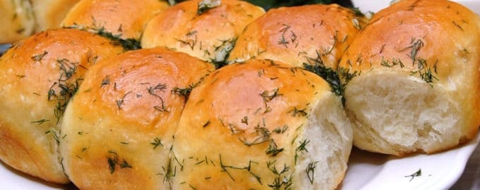 Пампушки с зеленью и чесноком рецепт