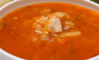 Томатный суп с рисом и курицей рецепт