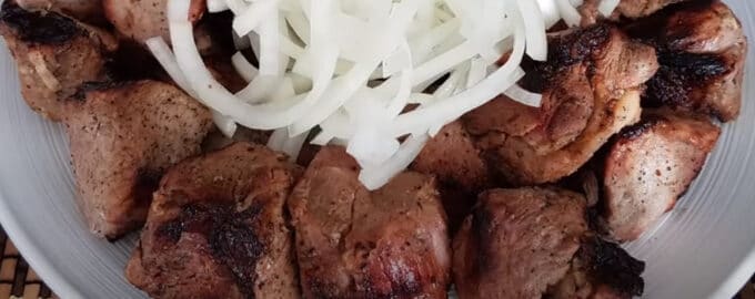 Шашлык в маринаде с луком и уксусом рецепт