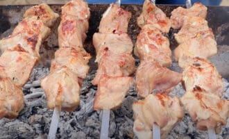 жарка шашлыка из свинины