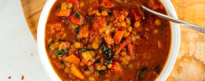 Чечевица с овощами