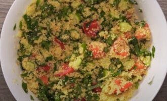 Кускус с овощами и зеленью