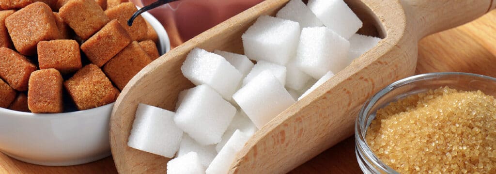 Обычный и добавленный сахар в продуктах