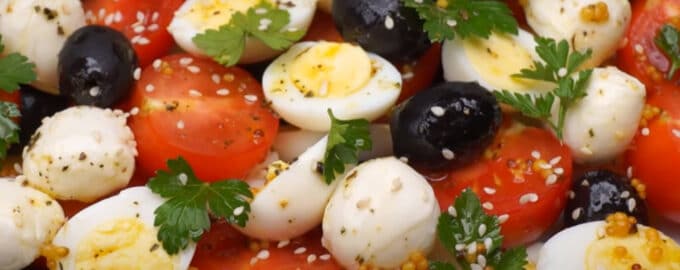 Быстрый салат с моцареллой