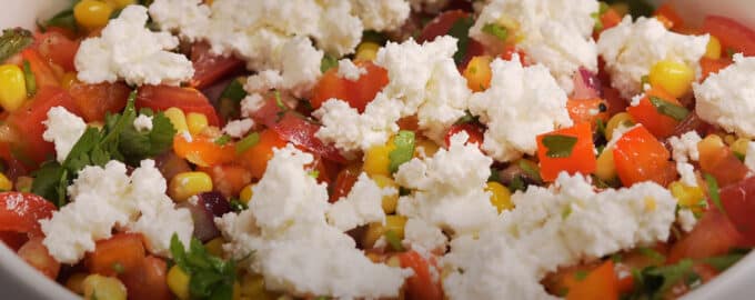 Овощной салат с брынзой