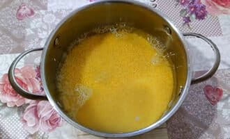 промытое пшено в воде